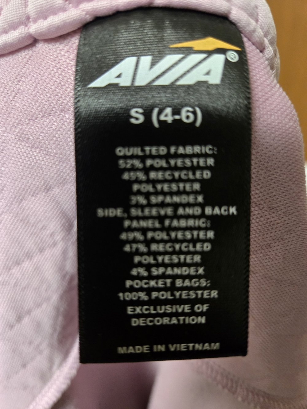 Avia Women's Quilted Light Pink Zip-Up Jacket - Picture 4 of 5